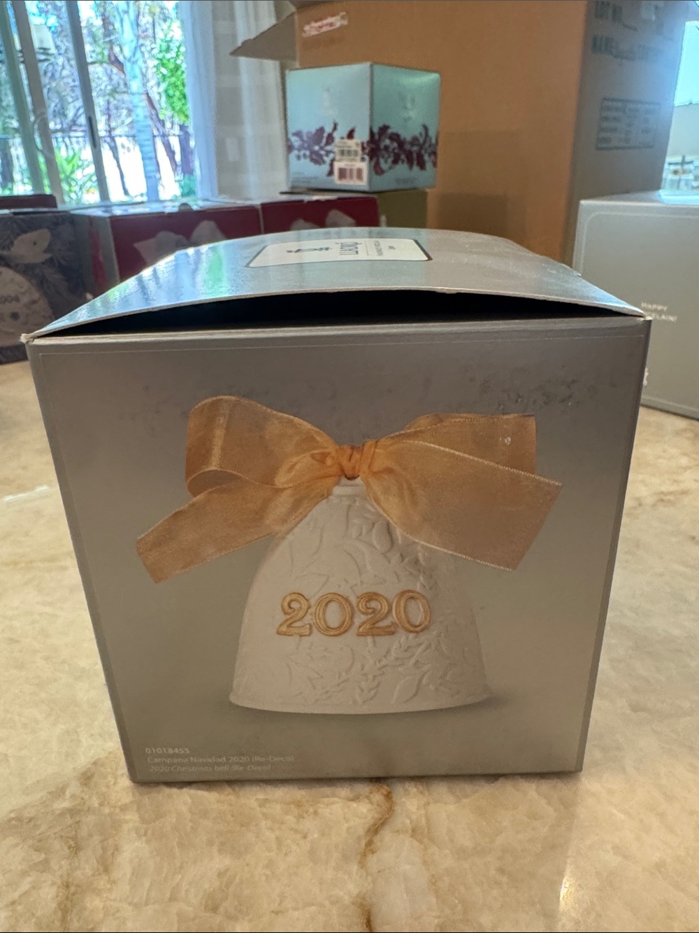 Lladro White and Gold 2020 Bell Figurine Box
